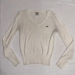 Lacoste white pullover